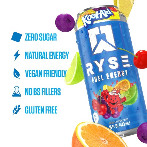 RYSE Fuel Energy Drink | On The Go Energy | 0 Sugars | 0 Calorie...