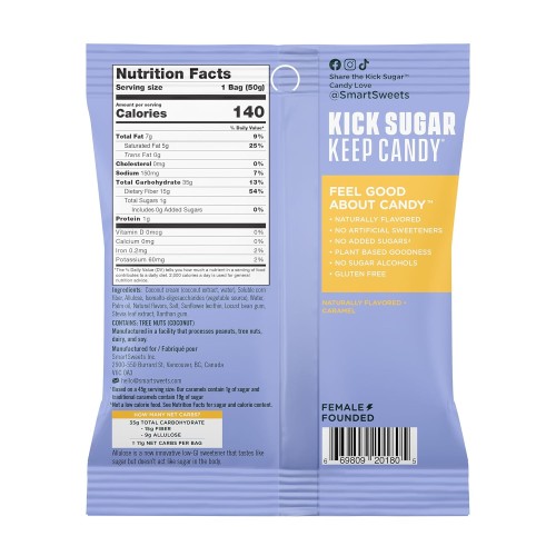 Smartsweets Caramel Candies, Creamy Candy With Low Sugar 1G, L