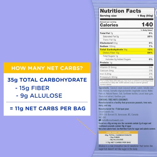 Smartsweets Caramel Candies, Creamy Candy With Low Sugar 1G, L