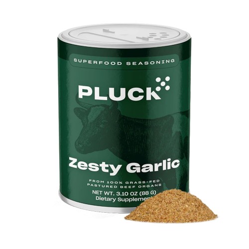 Pluck Zesty Garlic Organ Meat Blend Seasoning | From Grass-Fed &...
