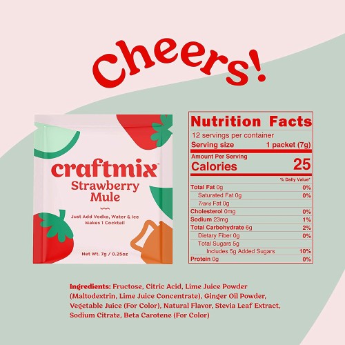 Craftmix Cocktail Mix Whiskey Sour, Low Calorie, Vegan, Gluten F