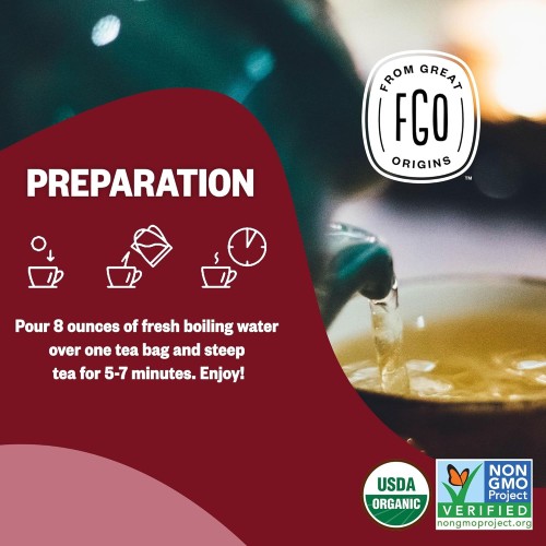 Organic Hibiscus Tea Bags | 100 Tea Bags | Eco-Conscious Tea Bag