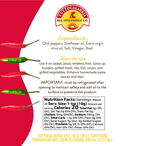 TUTTOCALABRIA Calabrian Chili Pepper Pieces, 10oz