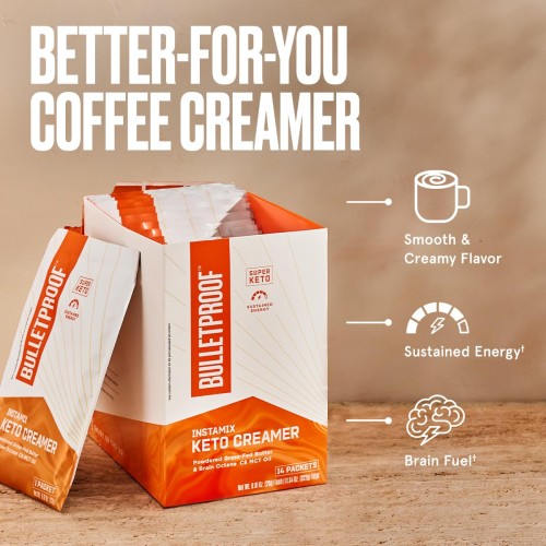 Bulletproof Coffee Instamix Creamer, Includes Grass Fed Ghee And