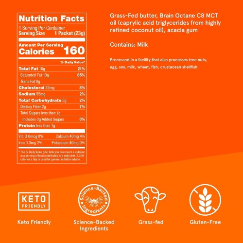 Bulletproof Coffee Instamix Creamer, Includes Grass Fed Ghee And