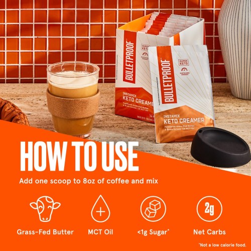 Bulletproof Coffee Instamix Creamer, Includes Grass Fed Ghee And