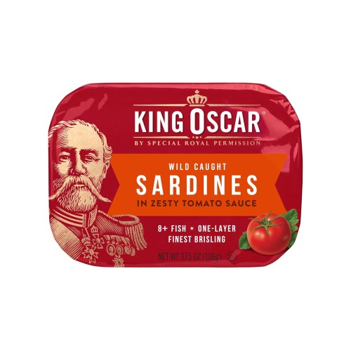 King Oscar Wild Caught Sardines Zesty Tomato, 3.75 Ounce Pack O