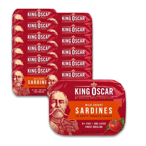 King Oscar Wild Caught Sardines Zesty Tomato, 3.75 Ounce Pack O