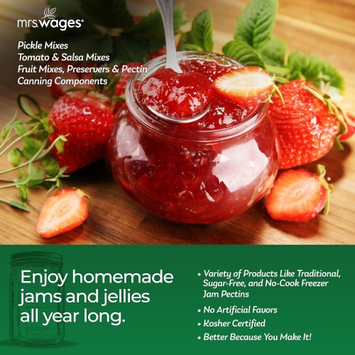 Mrs. Wages Lite Home Jell Fruit Pectin, 1.75-Ounce Pouches Pack