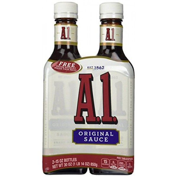 A-1 Steak Sauce, Original, 2 packs of 15 oz glass bottles Pack ...