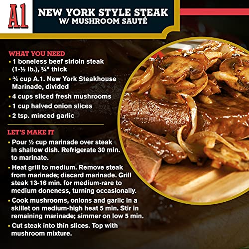 A.1. Steakhouse New York Marinade 16 oz Bottles, Pack of 6