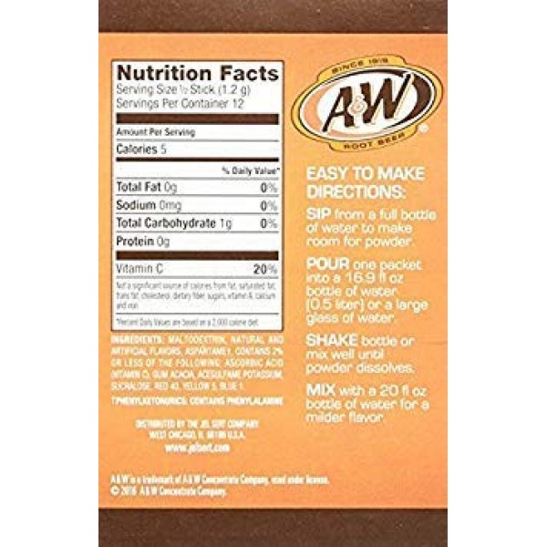 A&W Root Beer & Pineapple Crush Singles To Go Drink Mix Combo P...