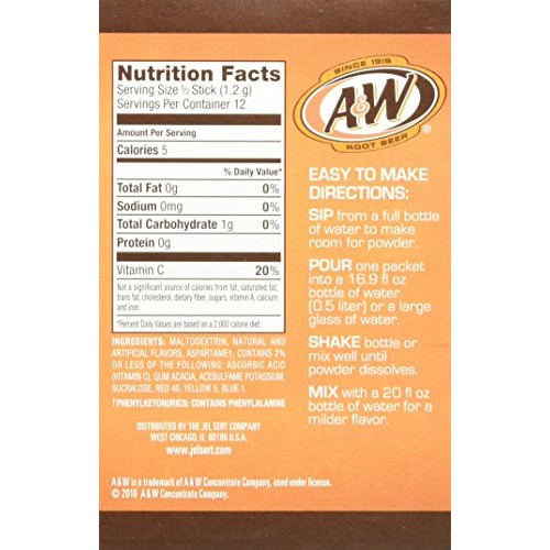 A&Amp;W Root Beer Drink Mix Singles To Go! 6 Boxes, 6 Packets Each