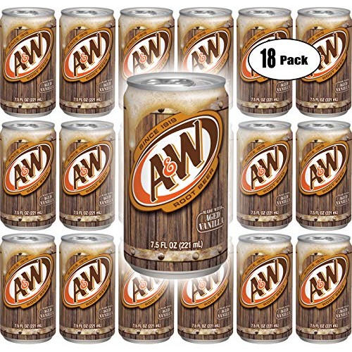 A&Amp;W Root Beer, 7.5 Fl Oz Can, Pack Of 18, Total Of 135 Fl Oz