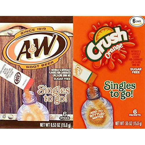 A&Amp;W Root Beer &Amp; Orange Crush Singles To Go Drink Mix Combo Pack