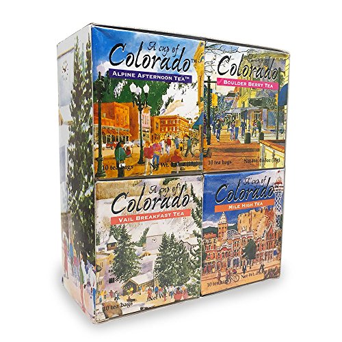 A Cup Of Colorado Tea Collection 4 Flavors, 10 Tea Bags Per Fla