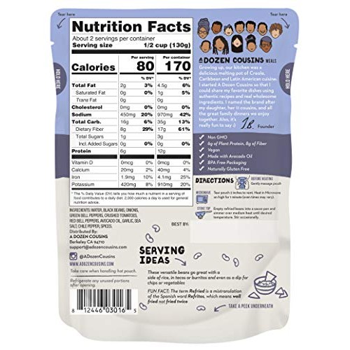 A Dozen Cousins Meals Refried Beans - Black Beans And Pinto Bean