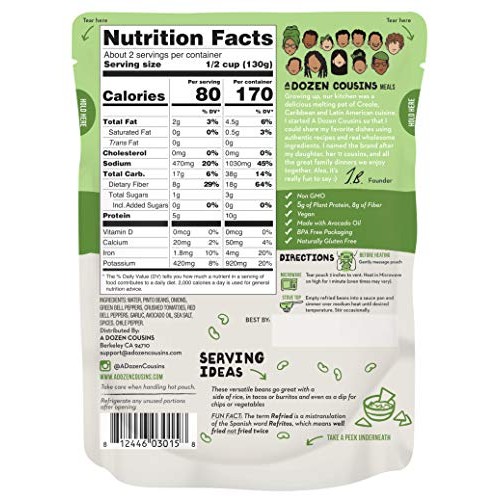 A Dozen Cousins Meals Refried Beans - Black Beans And Pinto Bean