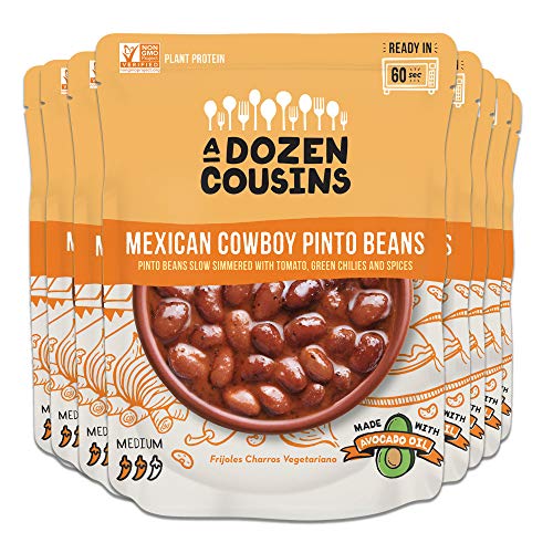 A Dozen Cousins Meals Pinto Beans Ready To Eat, Vegan And Non-Gm