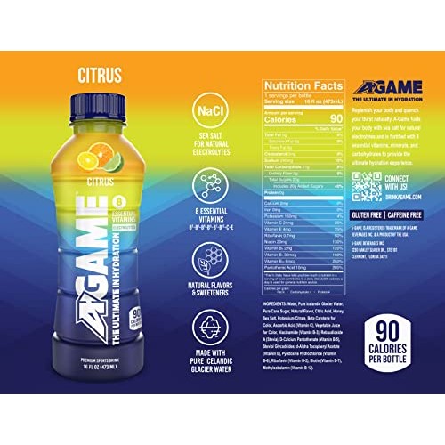 A-GAME Sports Drink, Citrus, The Ultimate Hydration Sports Bever...