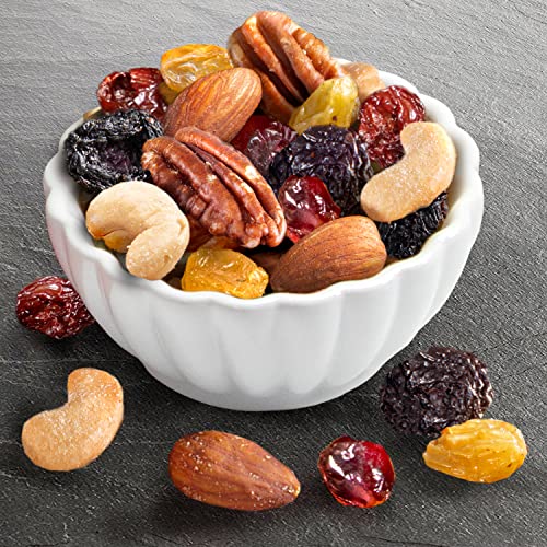 Classic Fresh Fruit Basket Gift With Crackers, Cheese And Nuts F