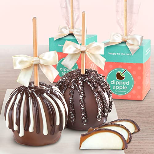 Milk And Dark Decadence Chocolate Dipped Caramel Apples In Woode