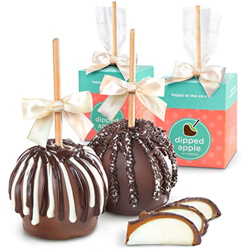 Milk And Dark Decadence Chocolate Dipped Caramel Apples In Woode