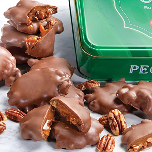 Milk Chocolate Caramel Pecan Clusters In Gift Tin, 1 Pound