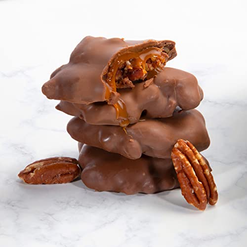 Milk Chocolate Caramel Pecan Clusters In Gift Tin, 1 Pound