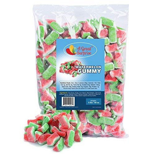 Gummy Candy - Watermelon Candy - Gummy Watermelon Slices - Pink