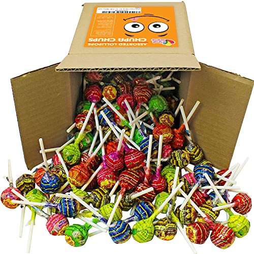 Chupa Chups Lollipops, Assorted Flavors In 6X6X6 Box Bulk Candy