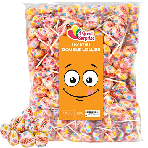 Smarties Lollipops - Smarties Double Lollies, Bulk Individually
