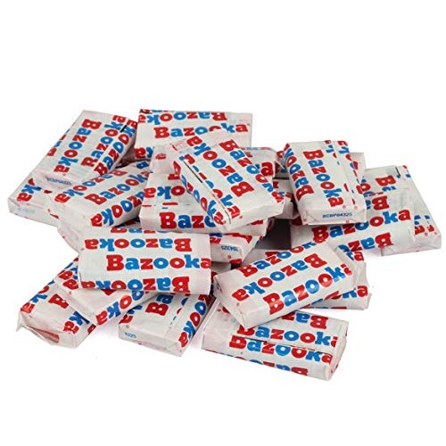 Bazooka Bubble Gum Original Chunks - Pink Candy - 4 Lb Bulk Candy