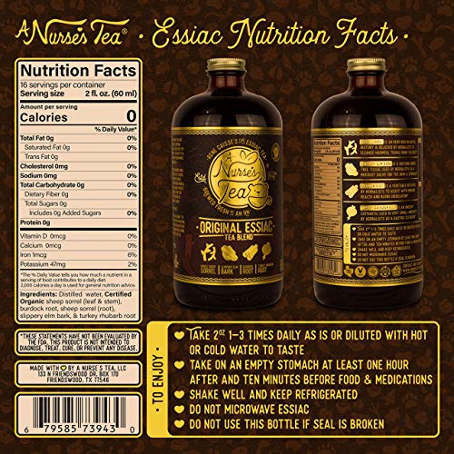 Essiac Tea 32 Fl Oz | A Nurses Tea | Rn-Owned Company | Sheep S