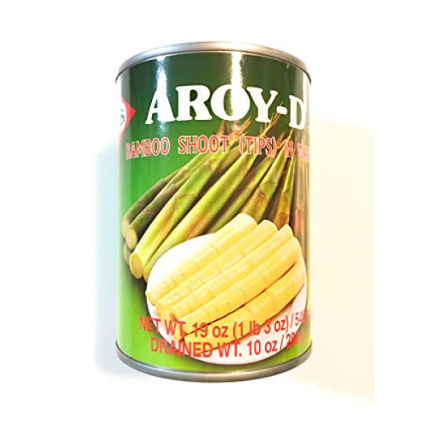 Aroy-D Bamboo Shoot Tips In Water 19 Oz2 Pack