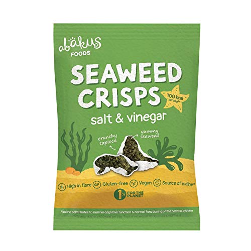 6 X Abakus Food Natural Salt &Amp; Vinegar Seaweed Crisps - 0.63 Oz