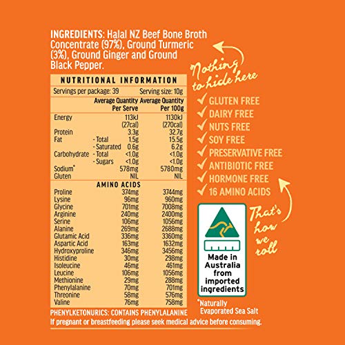 Halal Beef Bone Broth Concentrate - Certified Halal Turmeric- En