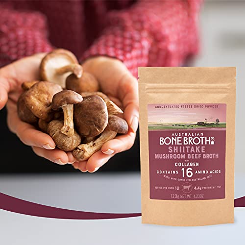 Shiitake Mushroom Beef Broth With Collagen- Instant Fresh Nutrie
