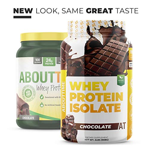 About Time Whey Protein Isolate Chocolate 2Lb - 25G Protein, Non
