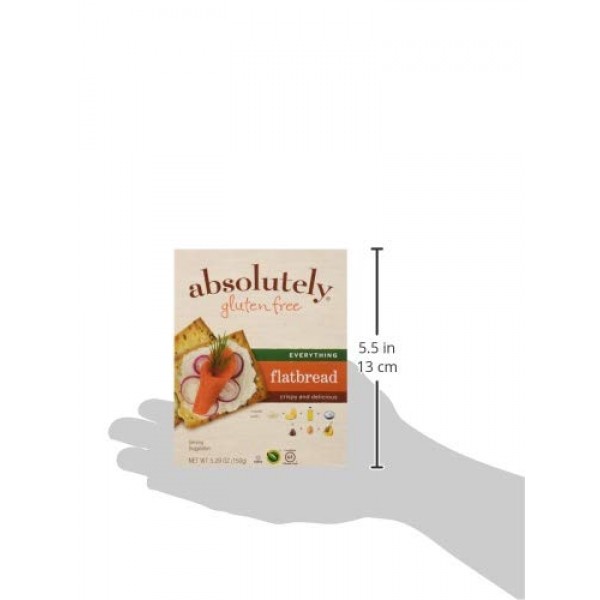 Absolutely Gluten Free Flatbread Gf Everything, 5.29 Oz Pack Of 12
