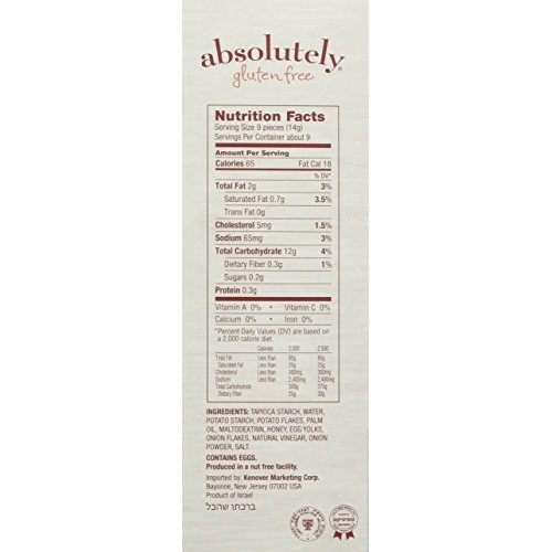 Absolutely Gluten Free Toasted Onion Crackers Pack Of 3
