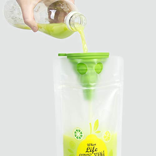 50 Pcs Drink Pouches For Adults, Frosted Translucent Reclosable