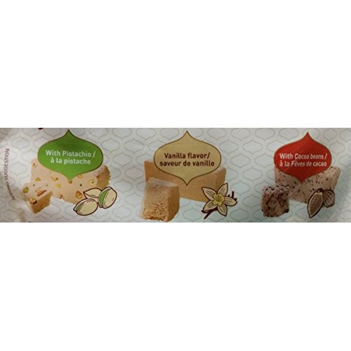 Achva Kosher Vanilla, Cocoa Beans, And Pistachio Mini Halva Bars