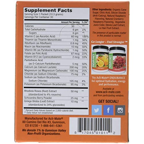 Acli Mate, Cran Raz 0.36 Ounce, 30 Count