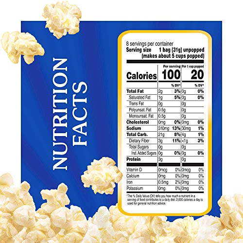 Act Ii 100 Calorie Butter Microwave Popcorn, 8-Count 1.1-Oz. Min