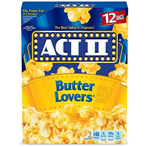 Act Ii Butter Lovers Popcorn, 2.75 Ounce 12 Count