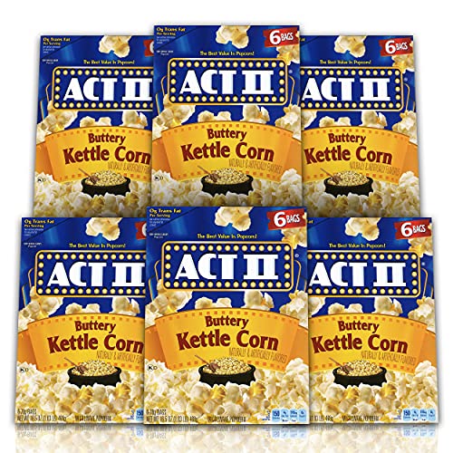 Kettle Corn - Act Ii Buttery Kettle Corn - 6 Bags