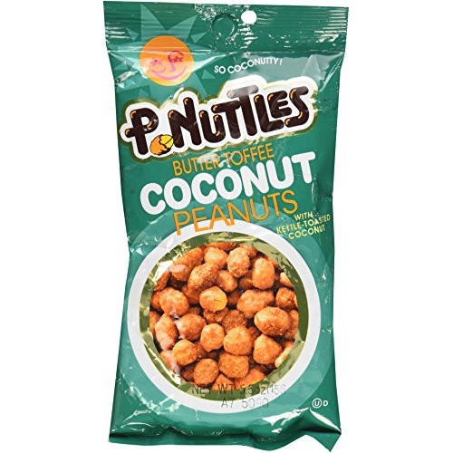 P-Nuttles Butter Toffee Coconut Peanuts, 5.5 Ounce Bag
