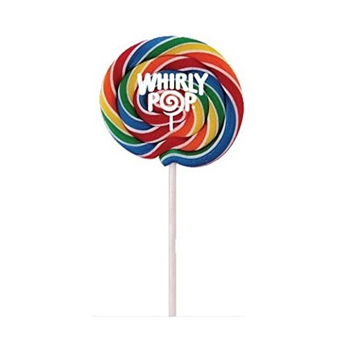 Whirly Pops - Swirled Rainbow Colored Lollipops 6 Count