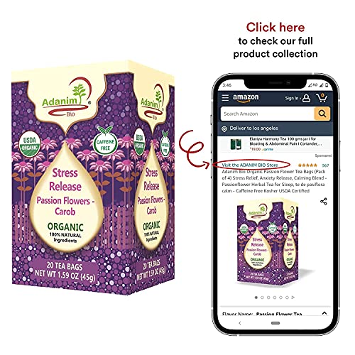 Adanim Bio Organic Passion Flower Tea Bags Pack Of 4